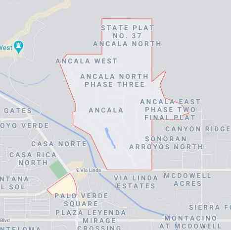 Map of Ancala Community