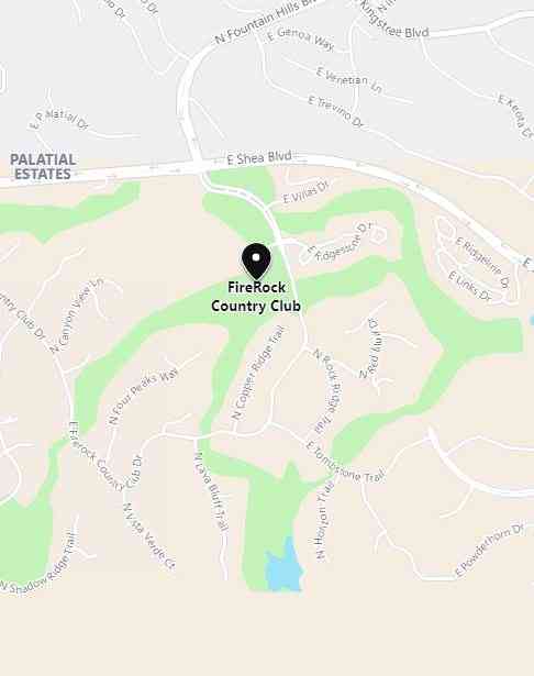 Map of Firerock Country Club Community