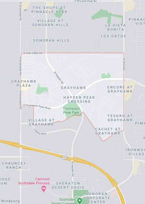Map of Grayhawk Community