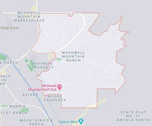 Map of McDowell Mountain Ranch Community