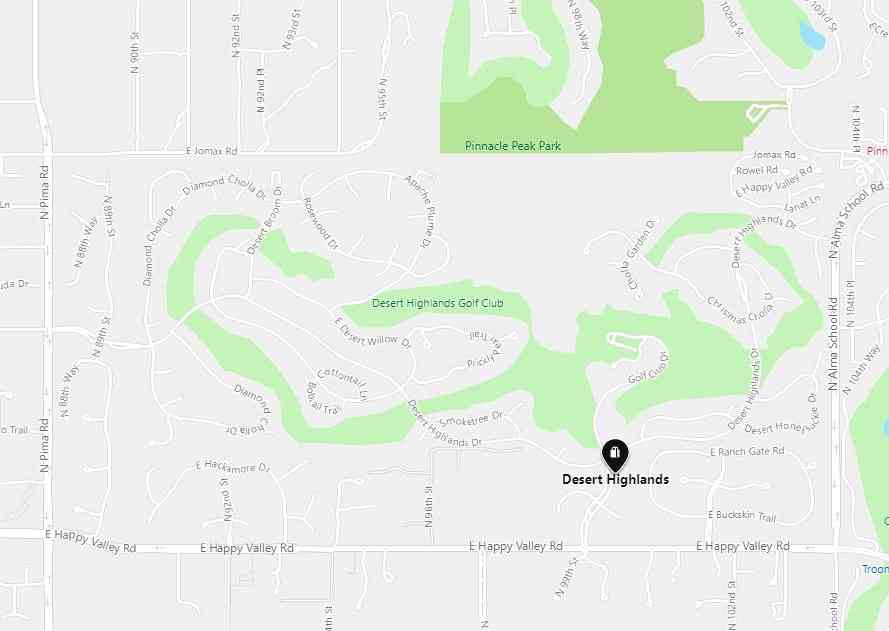 Map of Desert Highlands Community