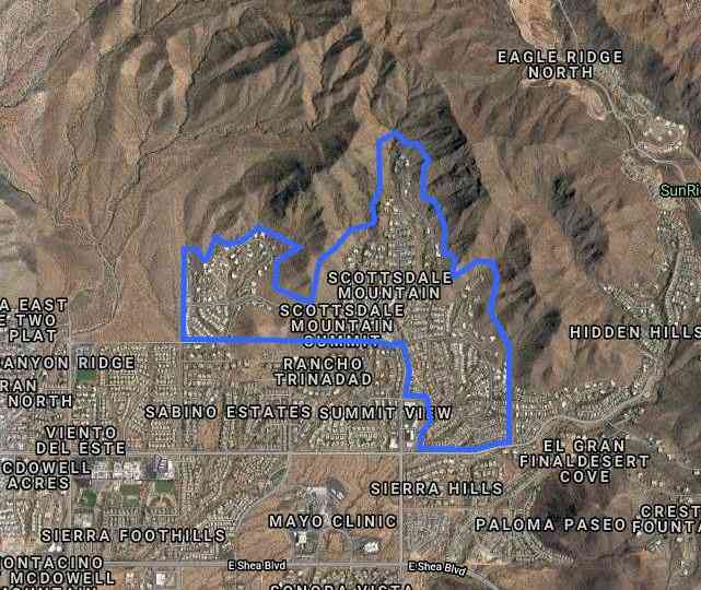Map of Scottsdale Mountain Community