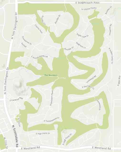 Map of The Boulders Community