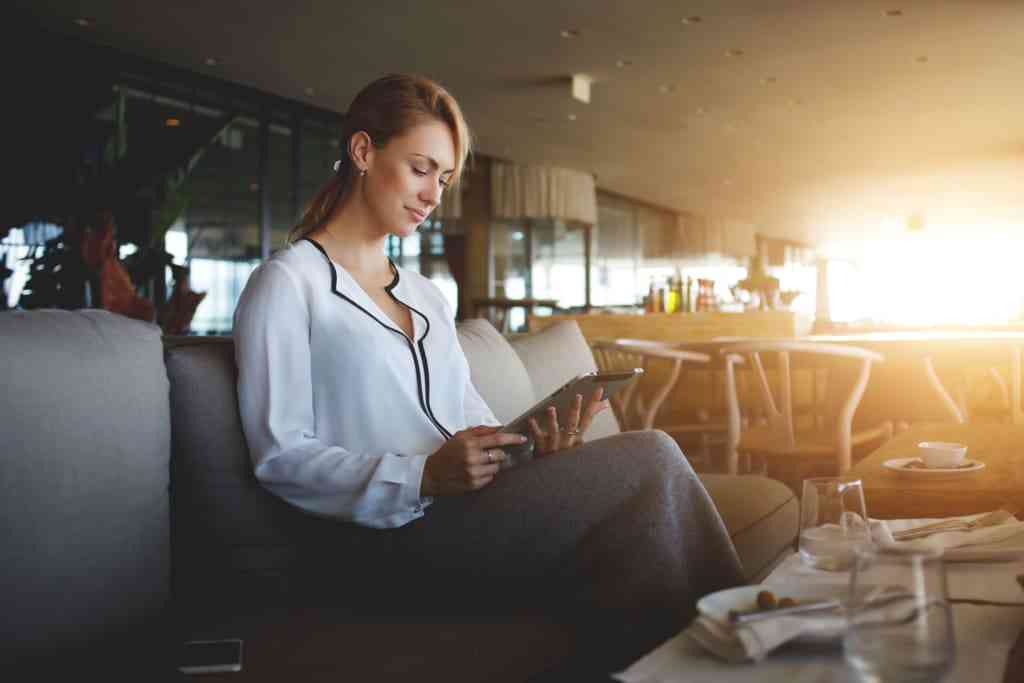 Picture of professional woman on her tablet